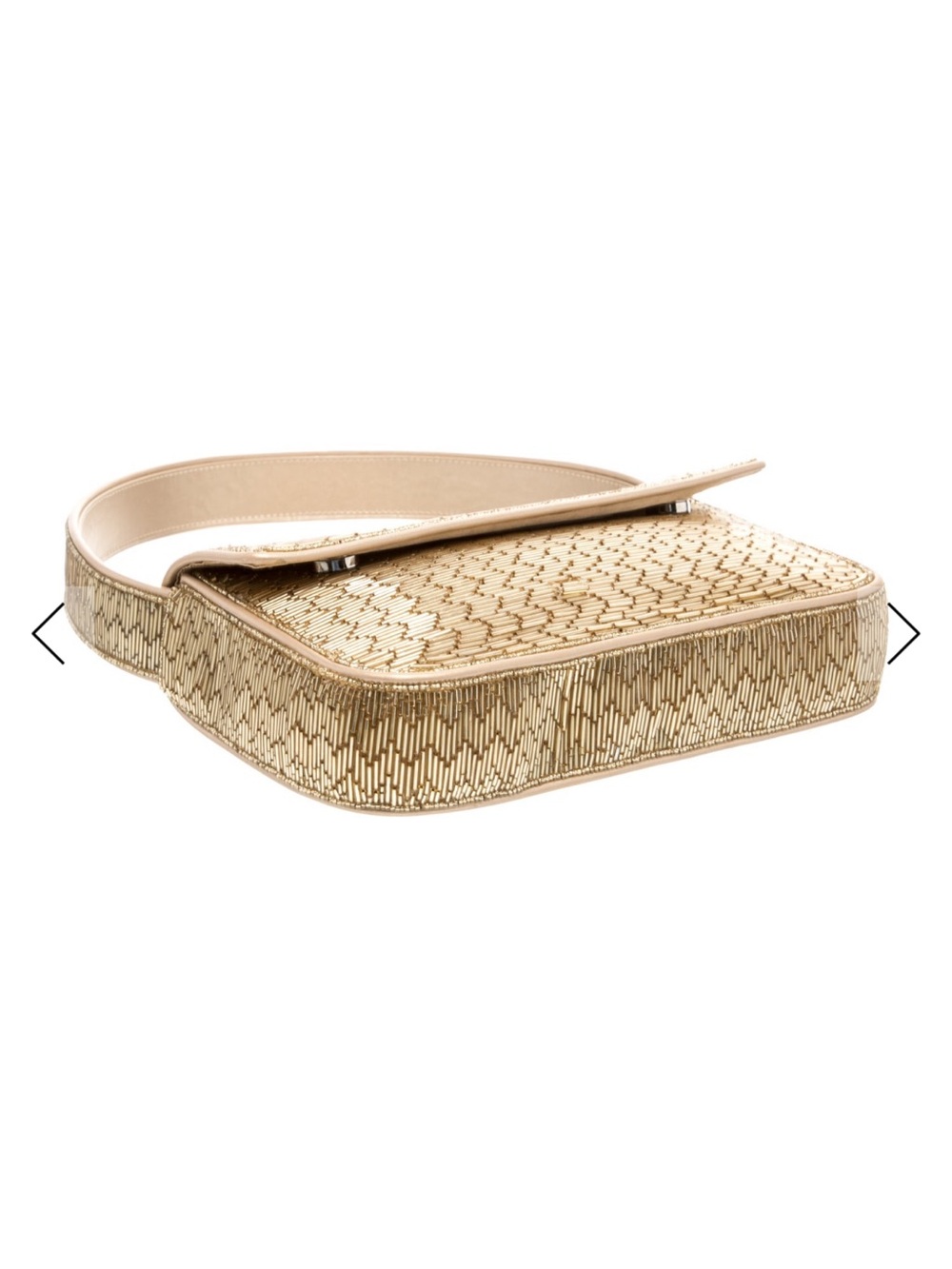 STAUD Tommy Beaded Bag Gold - Picture 5 of 6